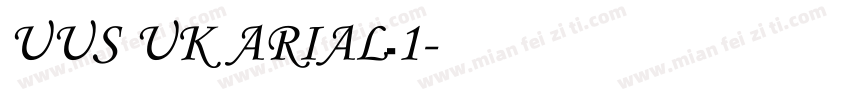 UUS UK ARIAL_1字体转换